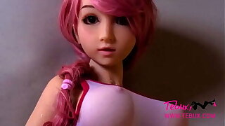 Pink dyed almost really nice pussy petite dealings doll